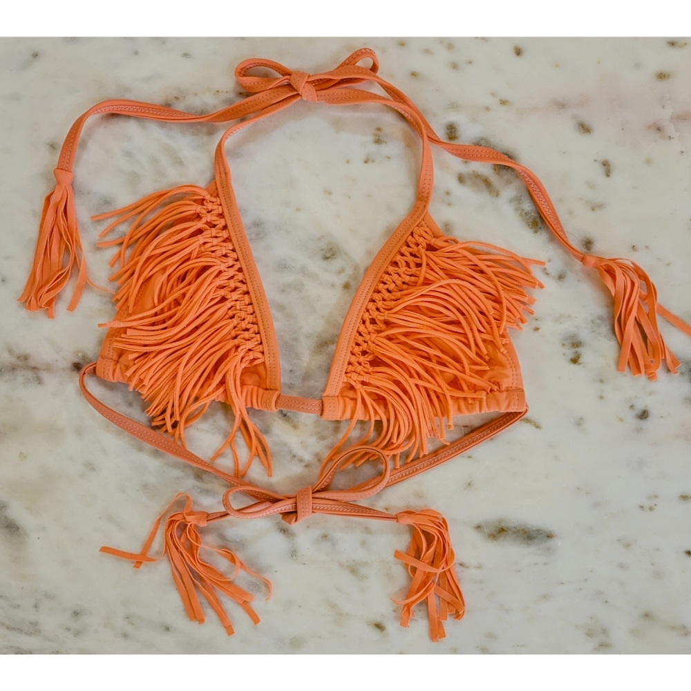 Roxy Fringe Triangle Bikini Top